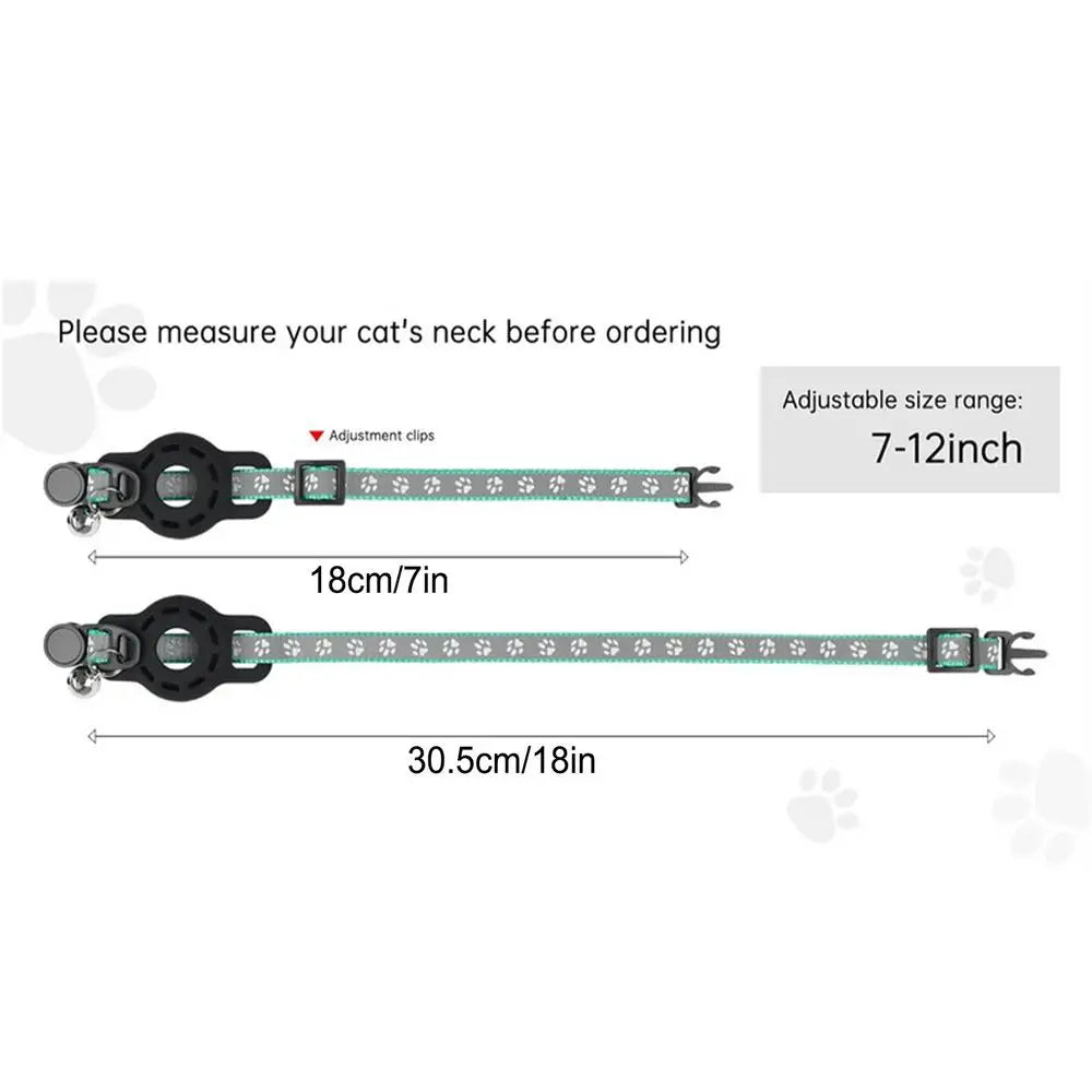 Reflective Cat Collar Pet Cat Adjustable Vest Anti-Lost Safety Release Buckle Cat Neck Waring  with Removable Bell for Camping