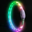 USB Rechargeable Glowing Collar for Large and Small Dogs LED Glowing Dog Collar 9 Flashing Modes Adjustable Soft Silicone Collar