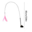 Cat Feather Wand Toy Cat Fishing Pole Toy Cat Teaser Stick With Detachable Feather Suction Cup Toy For Cats Exercise And
