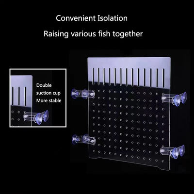 Transparent Acrylic Fish Tank Isolation Board Aquarium Grid Separation Separator Portable Water Supply Acrylic Divider Terrarium