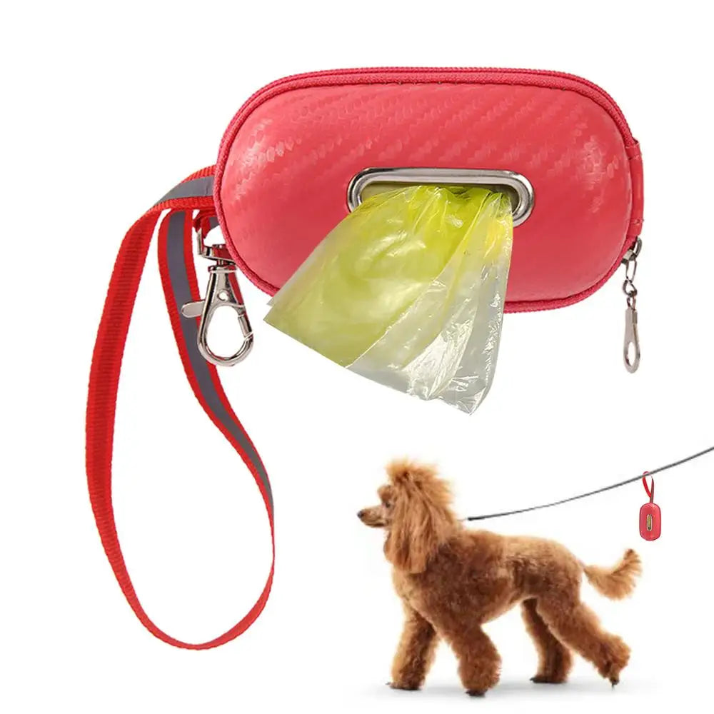 Dog Poop Bag Dispenser Portable Thicker Poop Bag Holder Durable Poop Bag Dispenser Carrying Strap Included for Walking Running