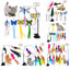 Interactive Cat Toy Handfree Cat Stick Playing Kitten Playing Teaser Wand Toy Suction Cup Bird/Feather Cat Wand Toys Set