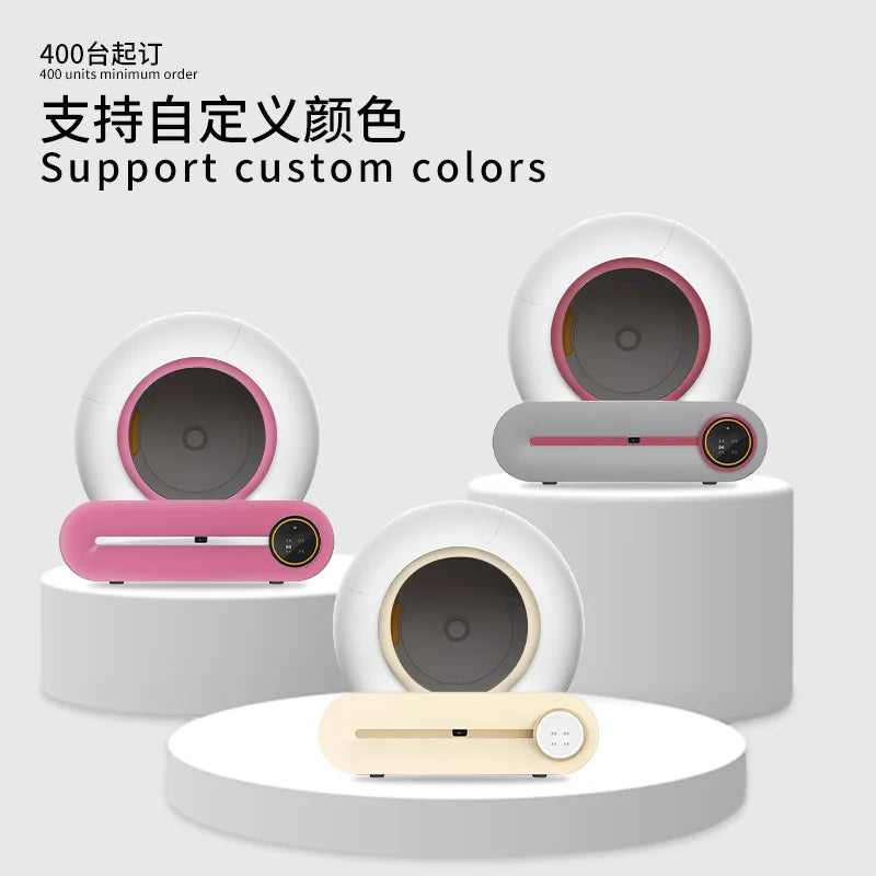 Extra Large One-Click Automatic Smart Cat Litter Box Durable PP Plastic with Fresh Air Poop Scoop Fully Automatic Cat Toilet
