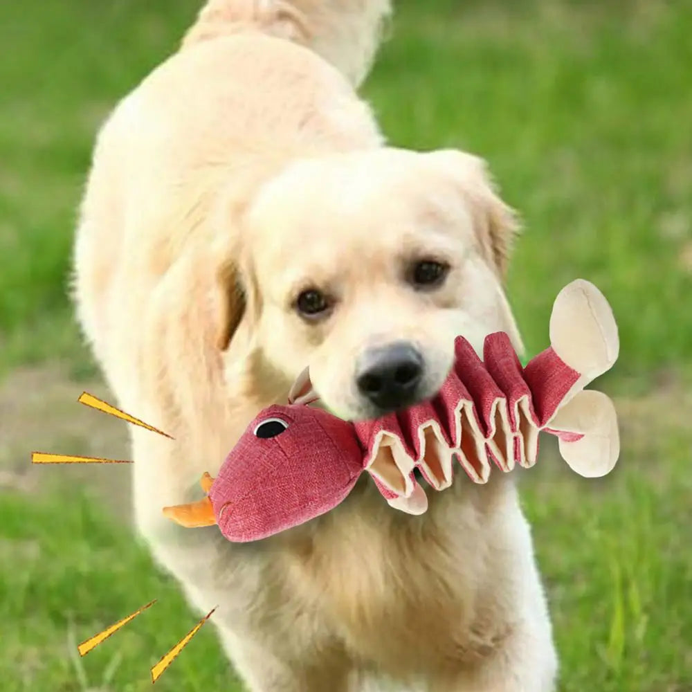 Plush Squeaky Dog Toys Teeth Cleaning Sound Pet Dog Toys Animal Shape Squeaky Dog Chew Toy For Puppies Puppy Squeaker Toys