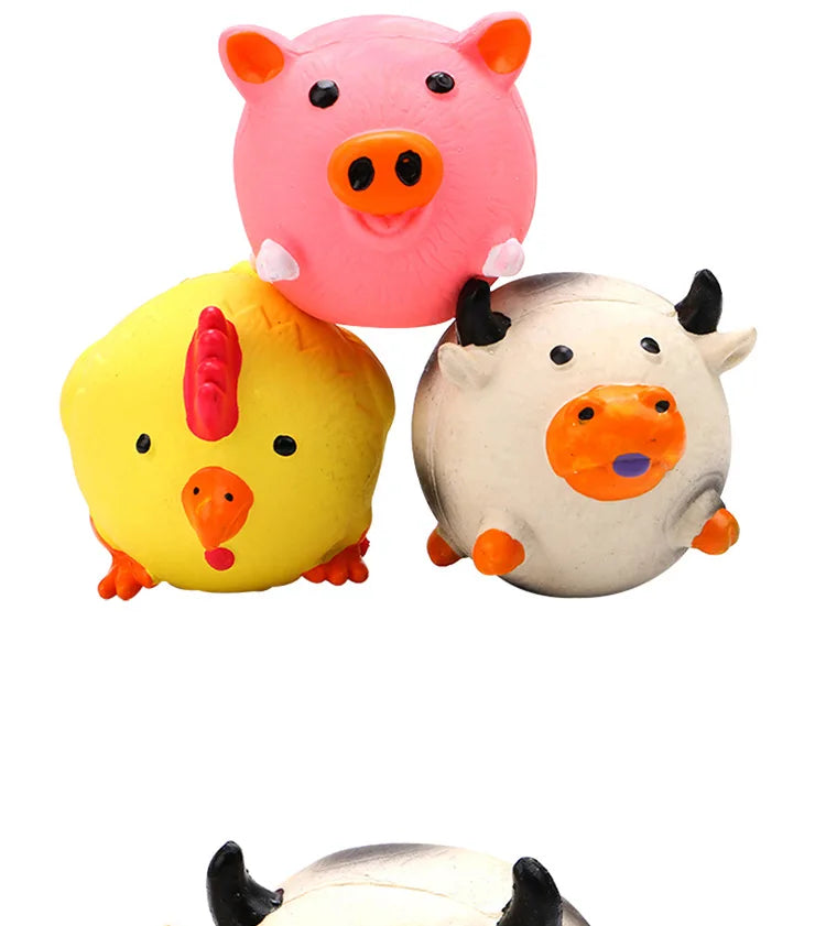 Pet Supplies Amazon Hot selling Animal Shaped Latex Toys Bite and Bite Washable Dog Toys