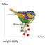 Enamel Bird Brooches for Women Rhinestone Sparrow Pins Magpie Badge Office Party Friend Gifts Accessories