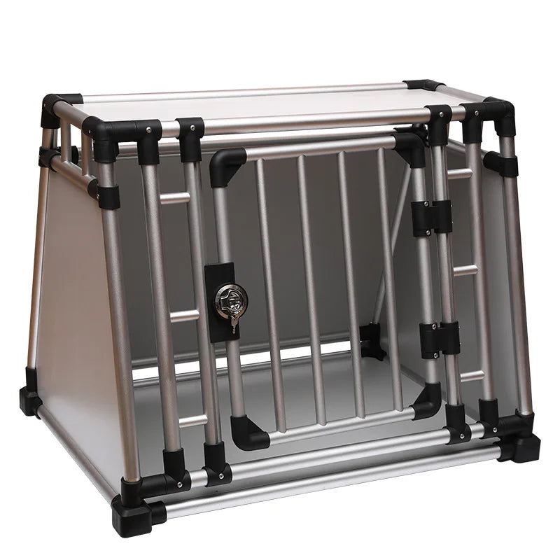 Pet cage, car aviation dog cage air freight Thickened ventilated aluminum firm dog cat large cage