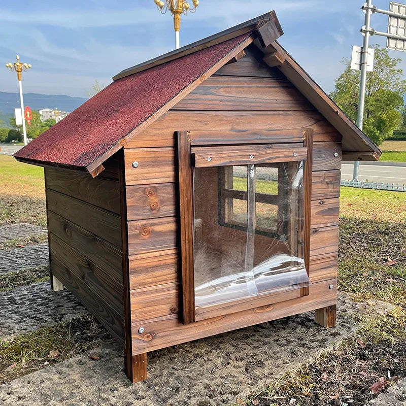 Rural Kennel Outdoor Kennel Rainproof Waterproof Rural Outdoor Kennel Courtyard Pet Small House Villa Four Seasons Pass
