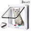 Cat Flap Door Magnetic Pet Door with 4 Way Lock for Cats Controllable ABS Plastic Gate Puppy Kitten Safety in&out Pet Doors Kit