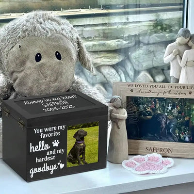 Pet Cremation Box Wooden Photo Frame Memorial Box Large Memorial Urns Pet Ashes Photo Box Dog Urns Pet Cremate Urn For Dog Or