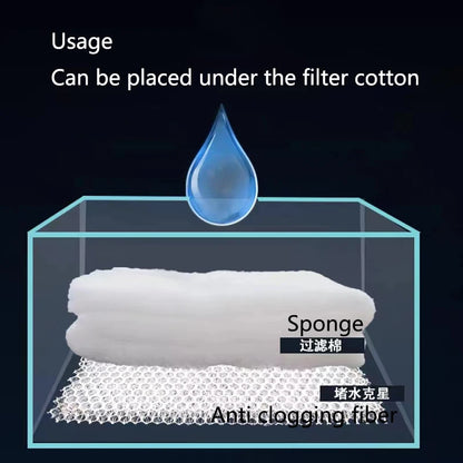 3D Aquarium Filtration Fiber Prevent Water Blockage Fish Tank Biochemical Filter Practical Bio.Sponge Pad Skimmer Supplies New