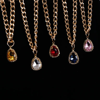 Cat Collar Dog Princess Love Cat Necklace Handmade Birthday Party Necklace Cat Accessories Pet Puppy Crystal Diamond Pendant