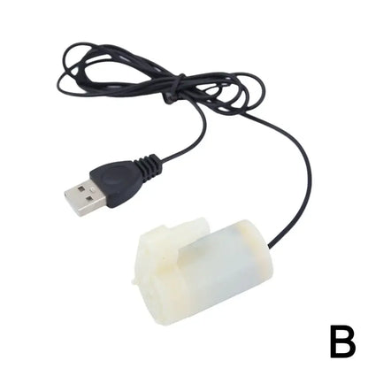 Super Quiet DC 5V USB Brushless Motor Pump Portable Hydroponic Water Submersible Mini Tank Water Fish Circulating Pump Foun E3D9