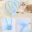 Folded Tunnel Pet Cat Toys Solid Color S Shaped Feather Ball Interactive Accessories For Kitten Home Energy Relieve Pet Supplies