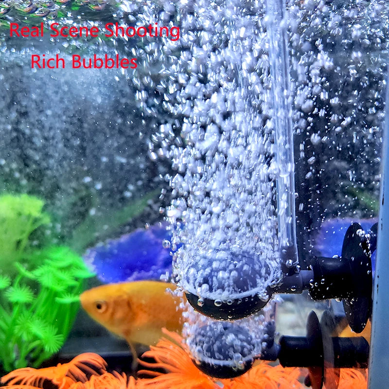 1/2Pcs Plastic Aquarium Air Stone Pond Fish Tank Pump Aerator Aeration Hydroponic Oxygen Air stone Accessories with Suction Cups