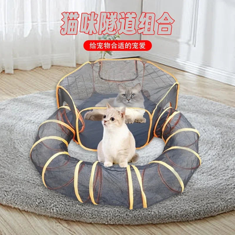 Amazon new outdoor cat with road outdoor dog tent dog game channel pet cage dog cage cat cage pet pass