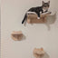 Cat Tower Cat Climbing Shelves Perch For Cat Hammock Wooden Bridge Four-step Ladders Sisal Steps & Post For Cat Play & Climb