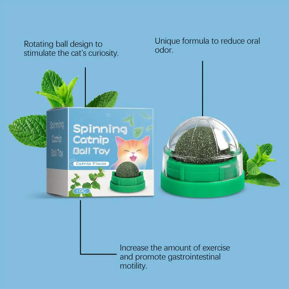 Cat Lick Ball Pet Biting Lick Chew Toys Kitten Catnip Roller Ball Cat Treat Ball To Stimulate Appetite Toys