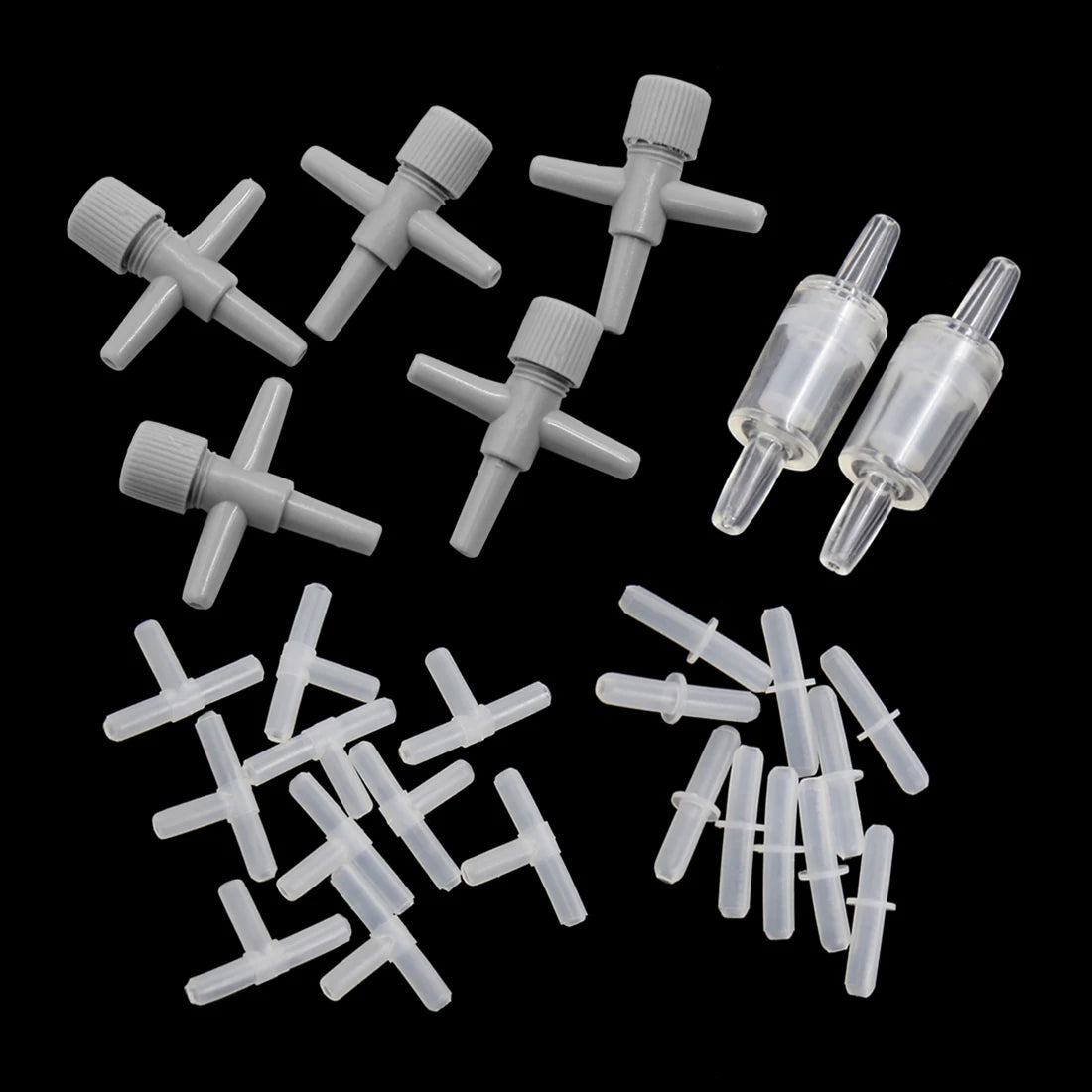 UXCELL Aquarium Air Bubble Stone Aerator Check Valve Fish Tank Pump Hydroponic Oxygen Plate Air Pump Accessories Tools Parts Set