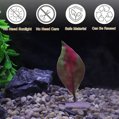 UXCELL Artificial Betta Fish Bed Simulation Betta Leaf Bed Betta Hammock Pad with Suction Cup Aquarium Decor Fish Supplies