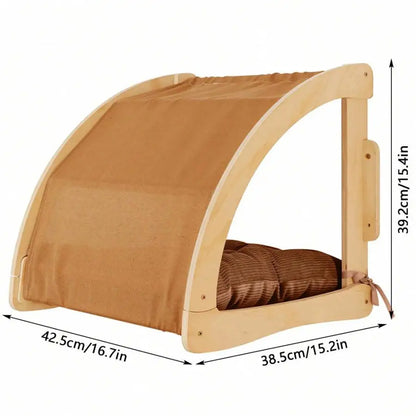 1 Piece Wall Mounted Wooden Cat Hammock Cat Nest Cat House and Cat Hanging Bed Different Types for Pets Sleeping Perch and Rest