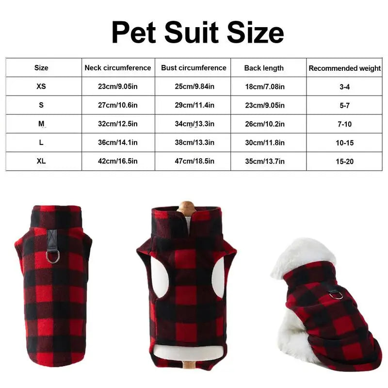 Fleece Dog Vest Thick Dog Winter Coat Polar Fleece Warm Coat Vest Clothes For Puppy Small Medium Large Dogs Dog Lovers