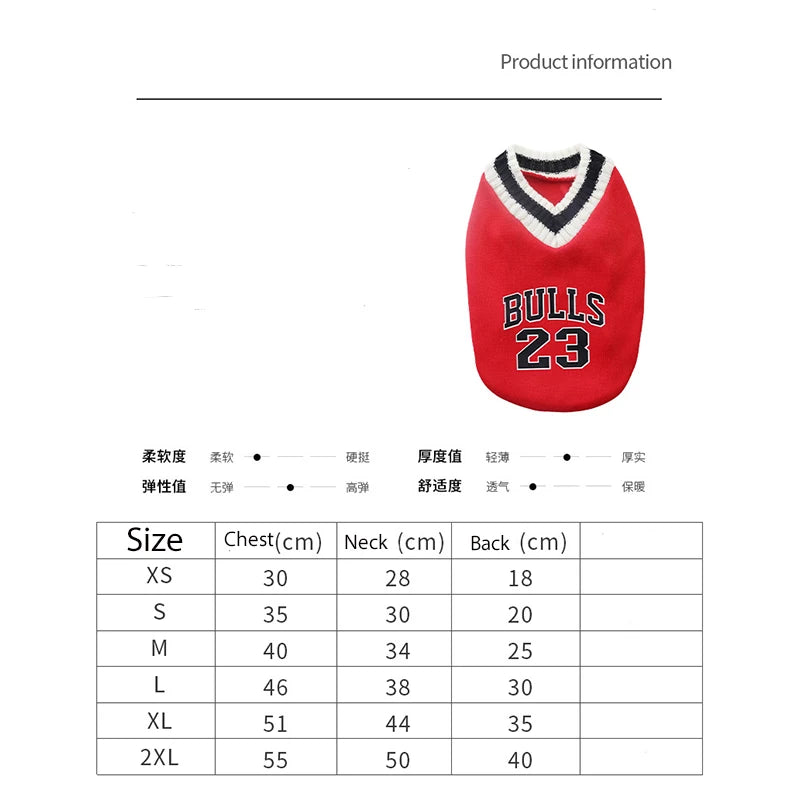 College Style Pet Dog Sweater Winter Warm Dog Clothes for Small Medium Dogs Puppy Cat Vest Chihuahua French Bulldog Yorkie Coat