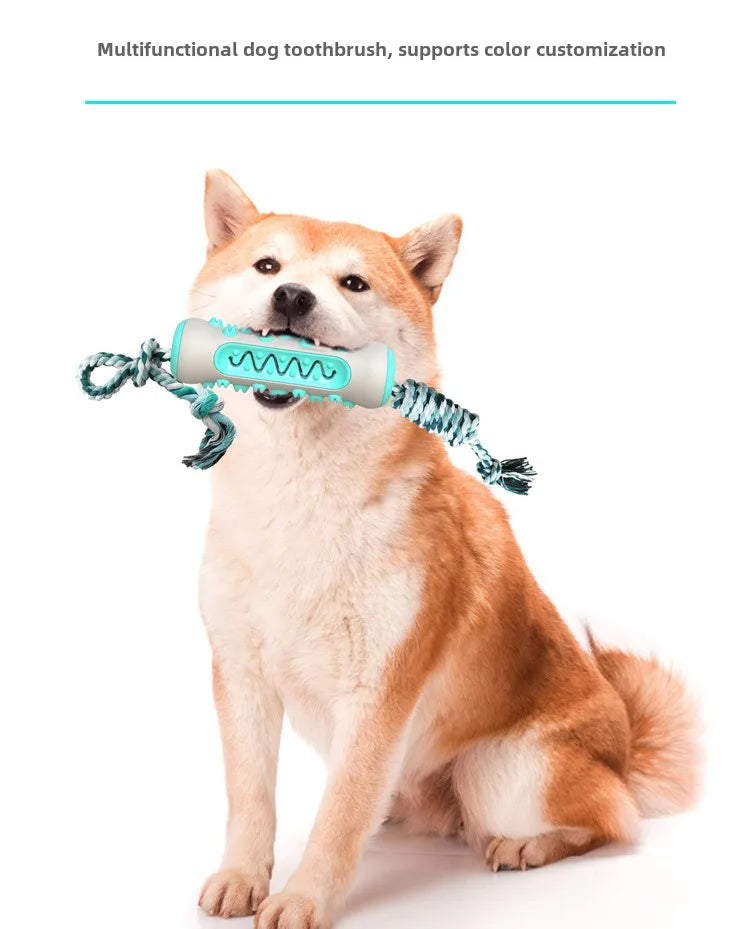 Pet Supplies Wholesale Amazon New Product Dog Toys Molar Stick Resistant to Chewing Teeth Cleaning Dog Toothbrush Feeder