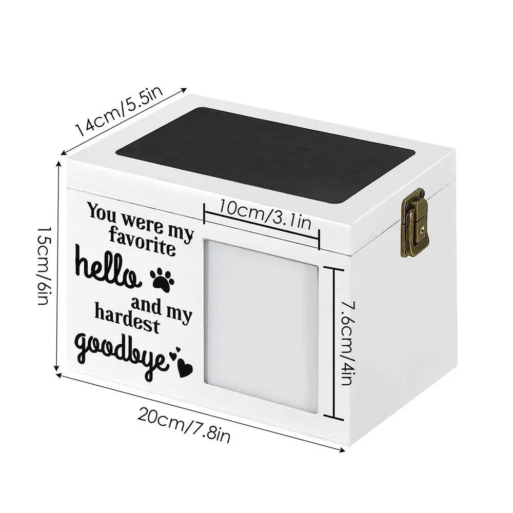 Pet Cremation Box Wooden Photo Frame Memorial Box Large Memorial Urns Pet Ashes Photo Box Dog Urns Pet Cremate Urn For Dog Or