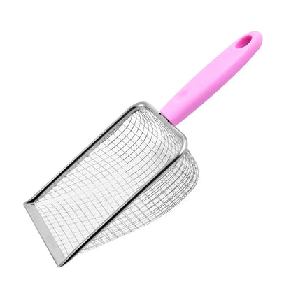 Cat Litter Scoop Metal Cat Litter Shovel Comfortable Handle Scoop For Cats Toilet Cleaning Tools Stainless Steel Cats Shovel