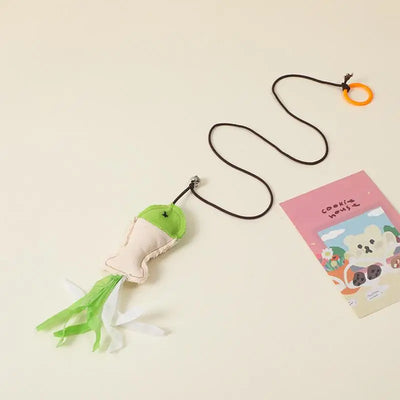 Fish Cat Toy Interactive Cat Toy Cat Toys With Bell For Indoor Outdoor Cats Interactive Fishing Stitchable Toy Interactive Game