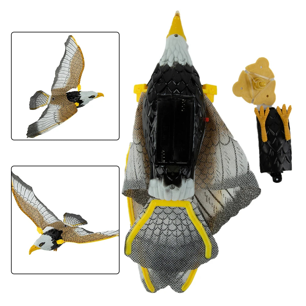 Bird Repellent Hanging Eagle Flying Owl Repellent Scarer Emulation Flying Hawk Bird Garden Scarecrow Yard Outdoor Pest Control