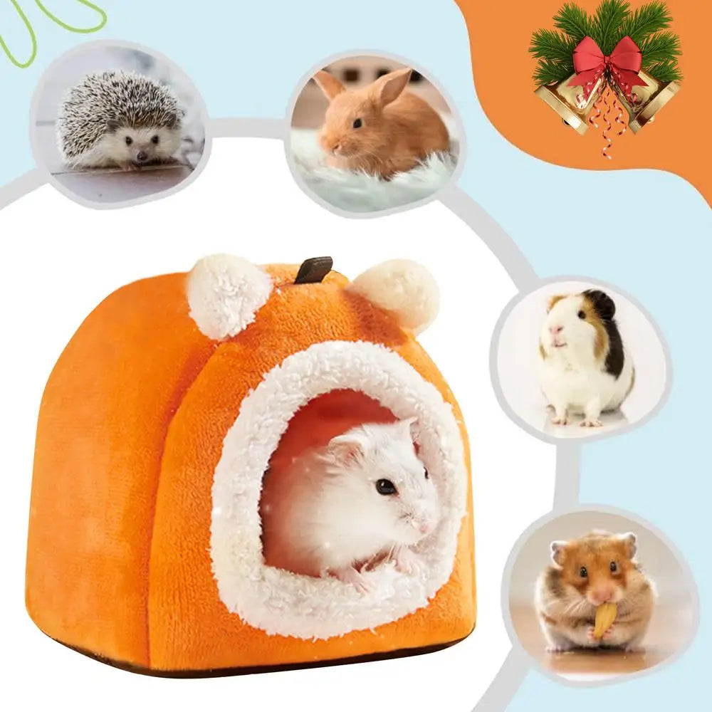 Hamster Hideaway Soft Warm Cotton Small Animal House Hedgehog House Chinchilla Accessories Cute Bear Shape Small Animal Hideaway