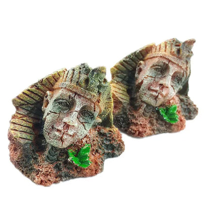 1Pcs Resin Aquarium Decoration Fish Tank Ancient Antique Roman Statue Ornament Acuario Rocks for Aquarium Fish Decor Reptile Box