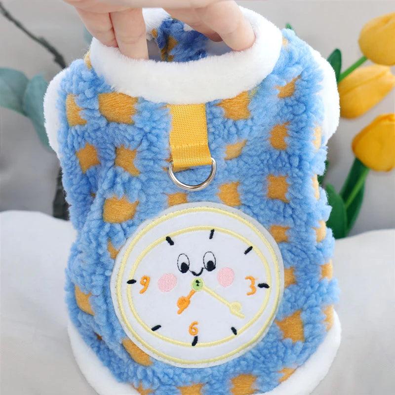 Plaid Dog Coat Winter Dog Clothes for Small Dogs Fleece Puppy Jacket Chihuahua Bulldog Pug Bichon Clothing Pet Costume Cat Vest