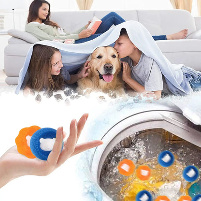 Washing Machine Sponge Washing Ball, Pet Hair Cleaning Anti-entanglement Washing Ball, Reusable