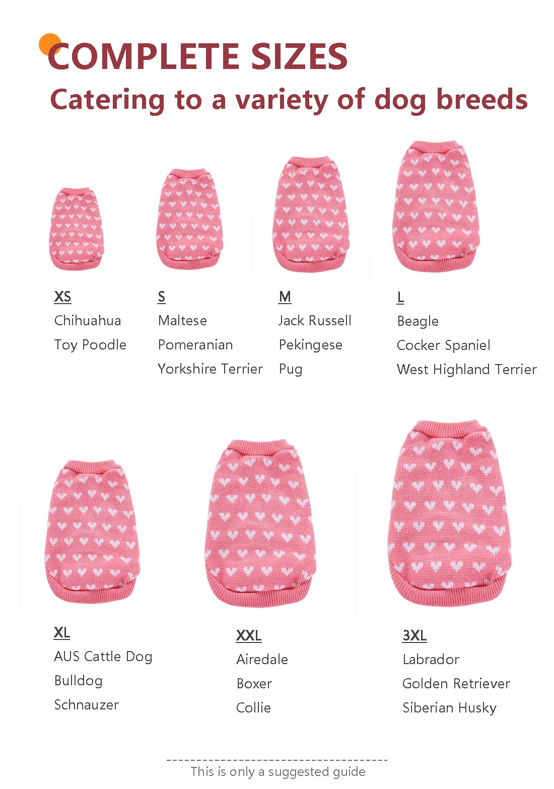 Winter Warm Pet Sweater with Heart Pattern for Small and Medium Dogs and Cats - Cute and Cozy Pet Clothes for Cold Weather