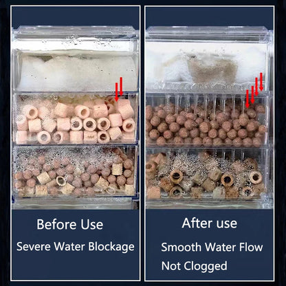 3D Aquarium Filtration Fiber Prevent Water Blockage Fish Tank Biochemical Filter Practical Bio.Sponge Pad Skimmer Supplies New