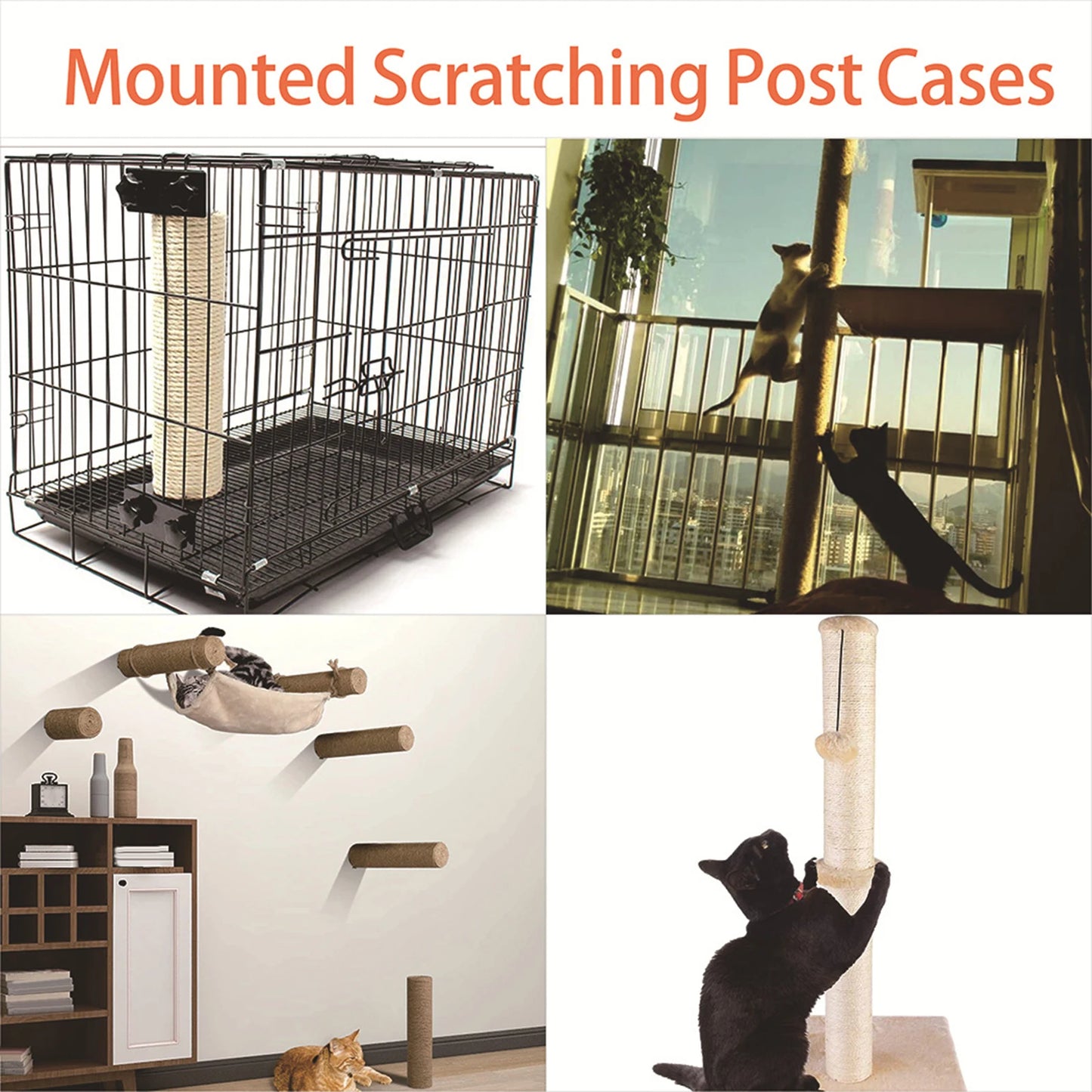 Cat Scratching Post for Cat Tree DIY Cat Climbing Frame Replacement Post Kitten Toy Sisal Rope for Small Animals Indoor Playing