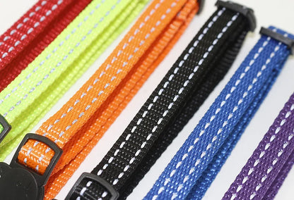 Ring Bell Pet Dog Collars Chihuahua Durable Solid Nylon Pet Neck Accessories Adjustable 1.0cm Necklace for Cats Drop Shipping