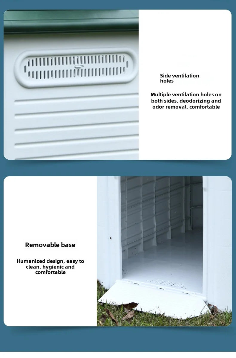 Plastic Dog Kennels Pet House with Door Modern Detachable Outdoor Indoor Waterproof Pet Houses