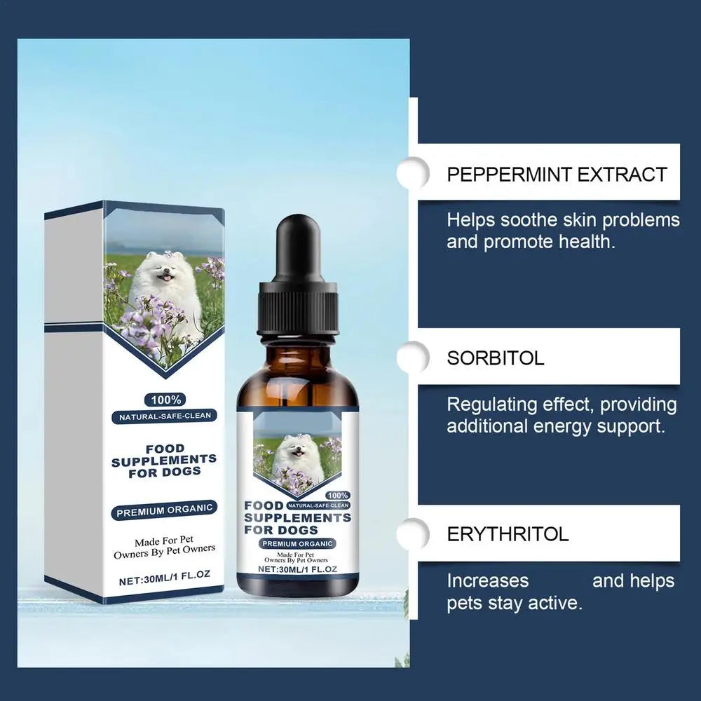 Dog Support Supplements 30ml Dog Immune Support Drops Nutrition Supplement For Dogs Natural Supplement Pet Supplies