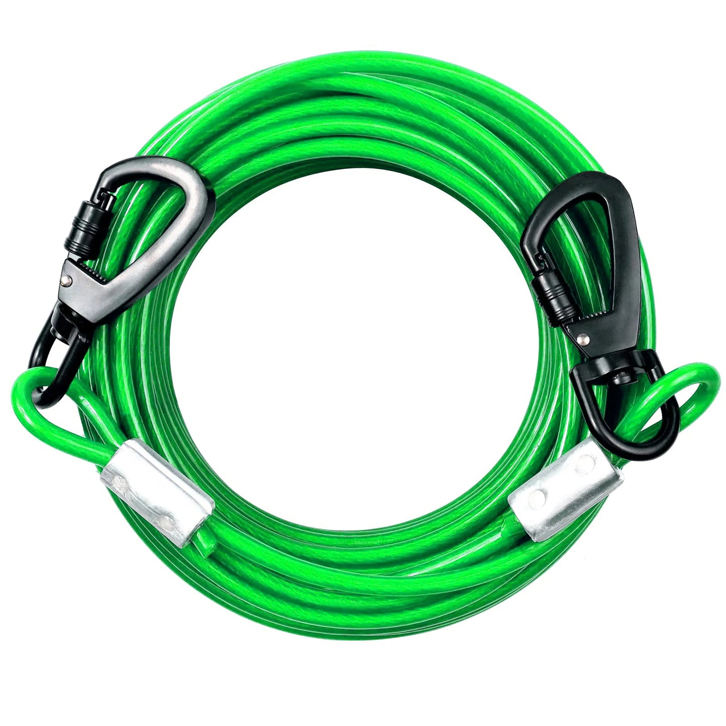 Double-headed Dog Tie Out Cable Leash, Long Steel Wire Rope, Outdoor Dogs Straps, Adjustable Running Rope Supplies