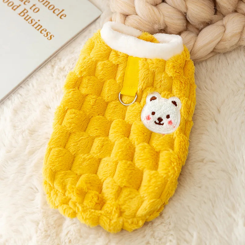 Fleece Dog Clothes Dog Winter Vest Puppy Sweatshirt Chihuahua Bichon Pug French Bulldog Costume Pet Warm Coat Small Dog Hoodie