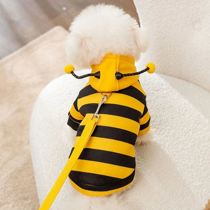 Funny Pet Cat Costume Hooded Stripe Cat Hoodies for Cats Kitten, Easter Halloween Bee Dress Up Party Outfit Cat Clothes