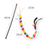 Rainbow Caterpillar Teaser Cat Stick Feather Top Durable Bite Resistant Pet Cat Toy Interactive Lightweight Handle Kitten Tools