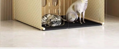 Solid wood cat nest Four seasons universal kennel Winter warm cat house dog house pet dog villa outdoor wooden house indoor