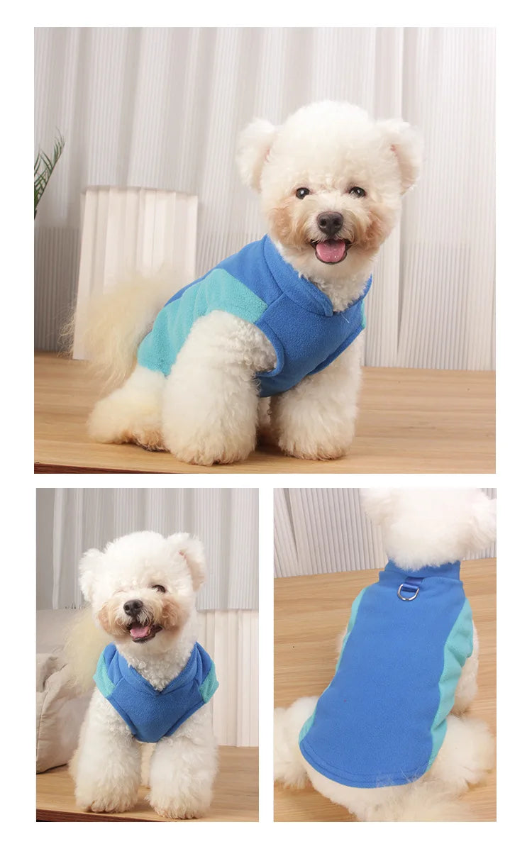 Fleece Vest Dog Sweater Warm Pullover Fleece Dog Jacket Winter Dog Clothes for Small Medium Dogs, Cold Weather Coat Pet Apparel