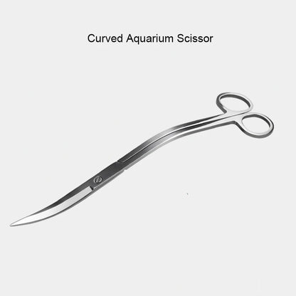24cm Stainless Steel Curved Aquarium Scissor Aquarium Plants Trimming Tool Tank Cleaner Accessories Water Grass Pruning Tools
