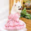 Big Bow Pet Wedding Dress with Buckle Luxury Dog Full Dresses for Small Dogs Pomeranian Poodle Puppy Cat Skirt mascotas Clothes